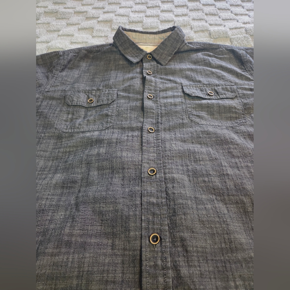 Original Weatherproof Vintage Men's XXL Black Cotton Button Down Shirt - Picture 10 of 10